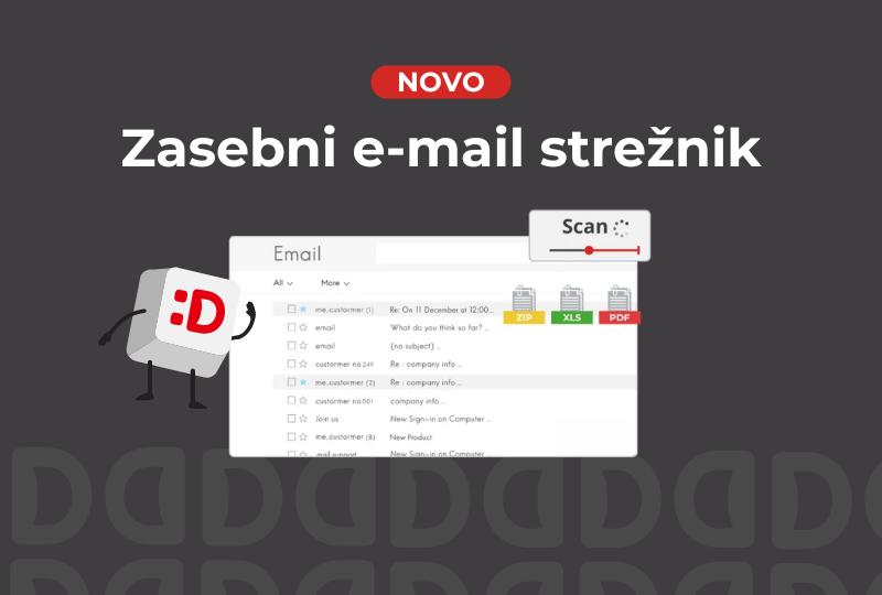Novost v ponudbi Domence predstavlja novi Zasebni e-mail strežnik za organizacije z večjim število uporabnikov