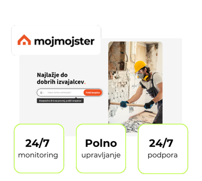 Študija primera mojmojster: nadzorna plošča gostovanja
