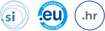 Akreditiran registrar za domene .si, .eu in .hr